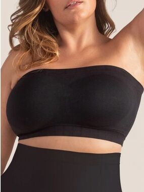 Shapemint Truekind Convertible Strapless Bandeau Bra Black New M